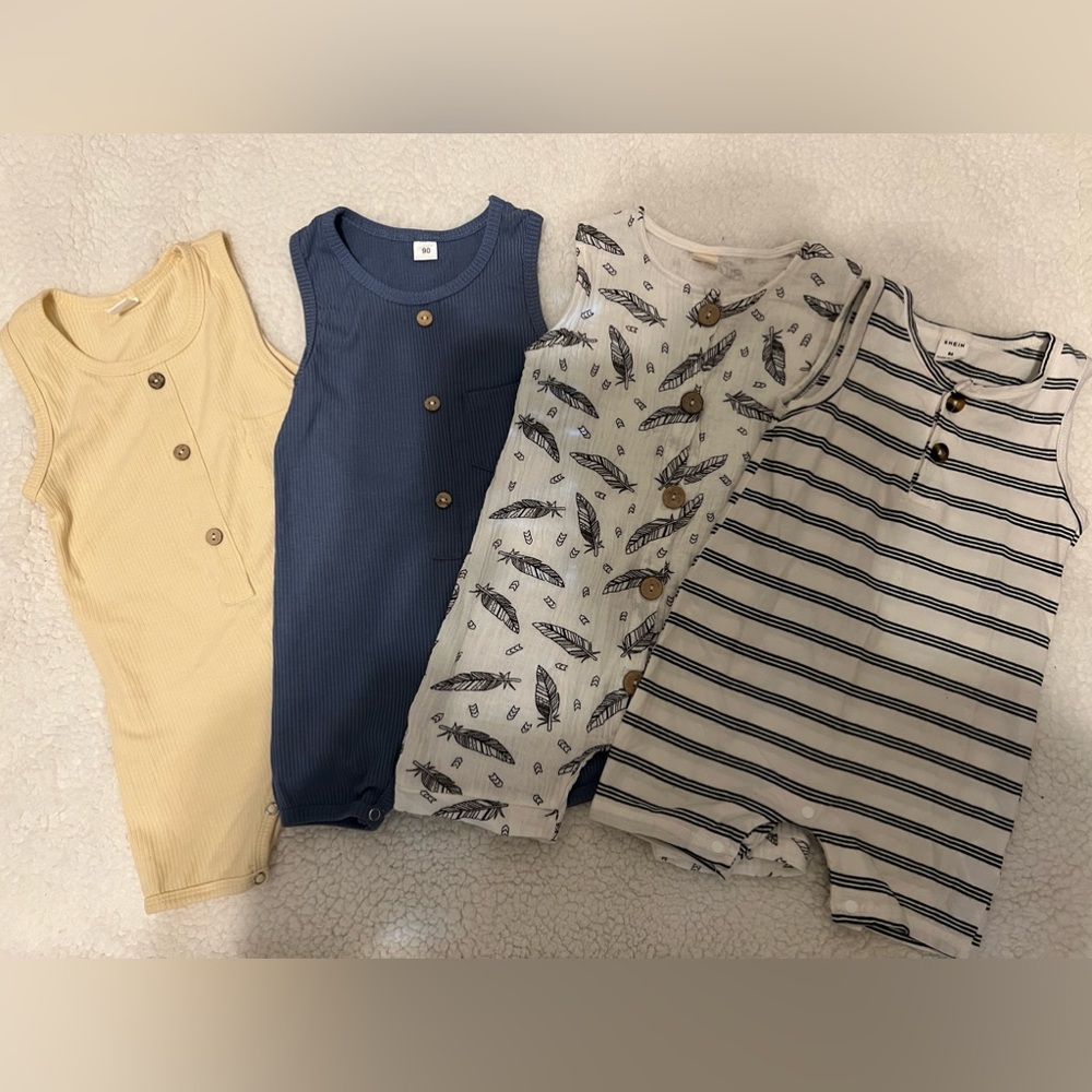 Set of 4 12-18 mo Sleeveless Onsies
